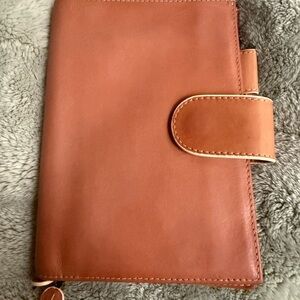 Brown Leather Home Office Planner